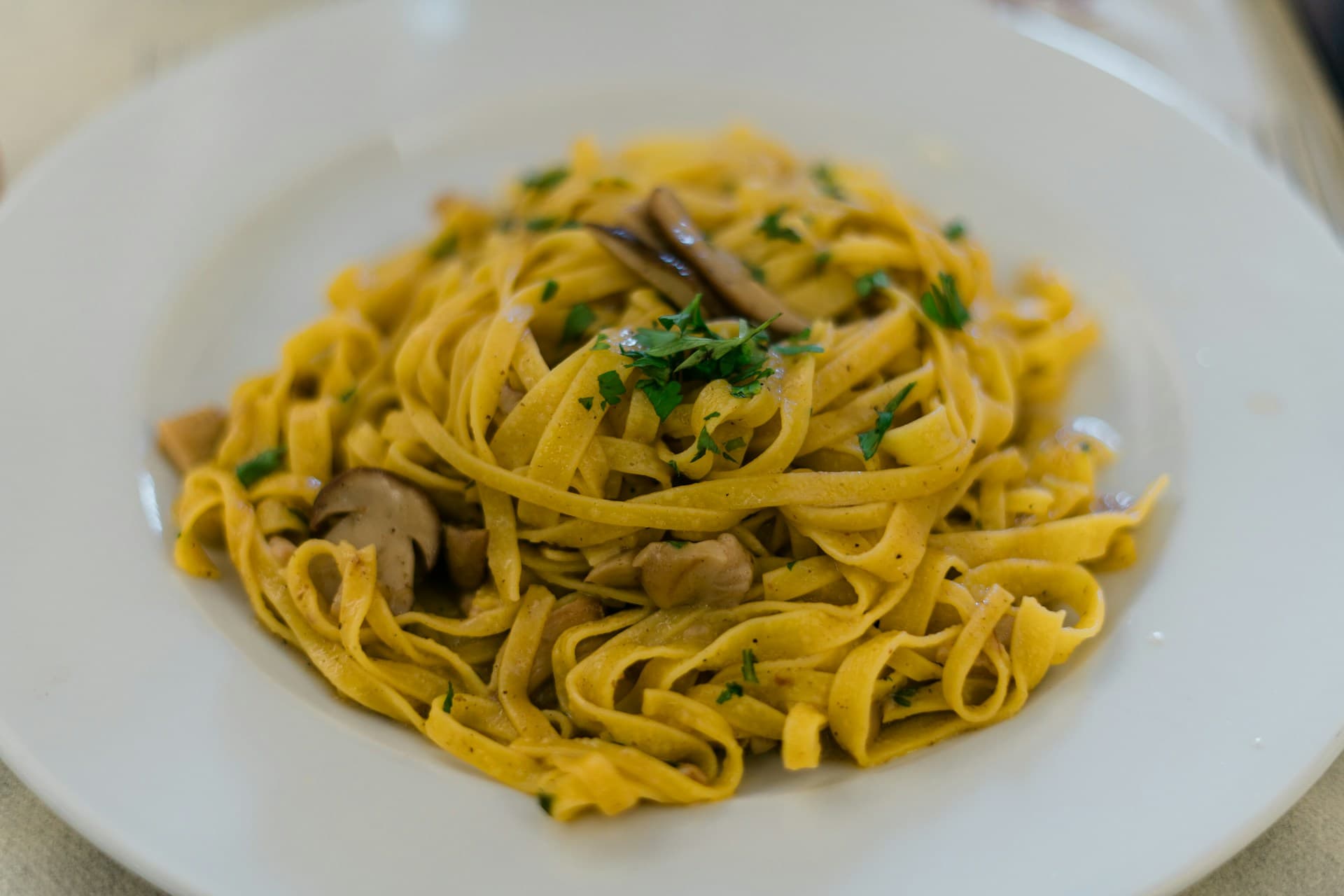 Tagliatelle ai funghi porcini - piatto tipico madonita